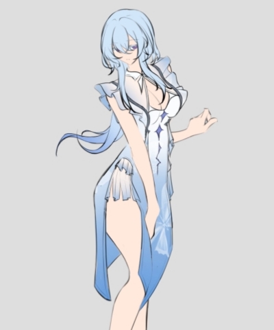 cos同人画作品_cospaly绘画_守岸人旗袍cos